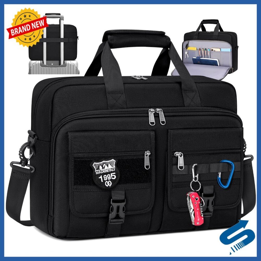 Tactical Laptop Messenger Bag Professional Business Computer Case Durable - Picture 1 of 7